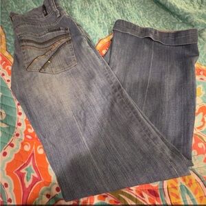 7 For All Mankind Women's Wide Leg Jeans - Medium Blue